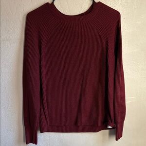 Jessica Simpson Rich Burgundy Crew Neck Sweater